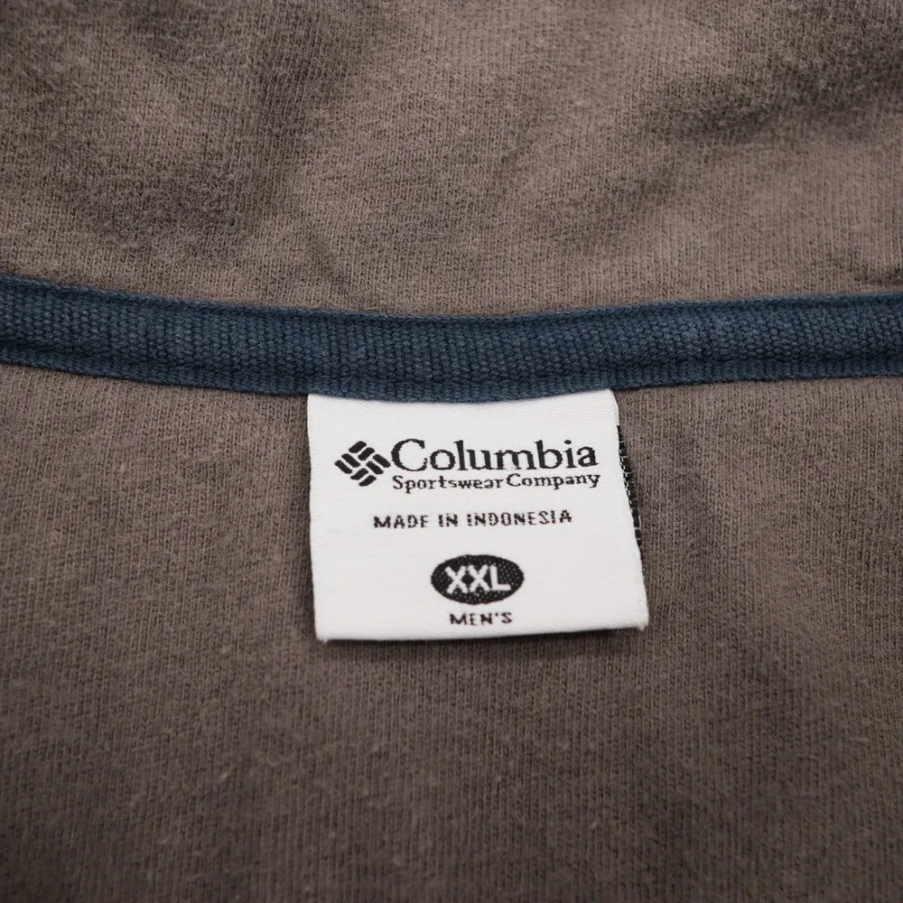 Columbia Mens XXL Blue Ribbed Quarter Zip Pullover Mock Neck Sweater AM6892